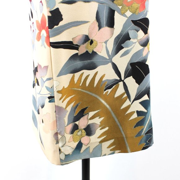 Etro Silk Pale Peach Floral Design V-Neck Knee Length Shift Dress 40 - Picture 3 of 8